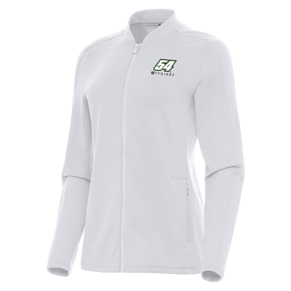  Ty Gibbs Antigua Women's Continual Full-Zip Jacket - White